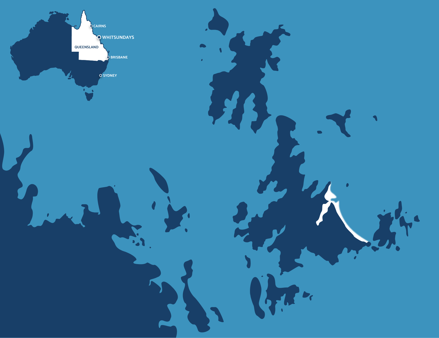 Interactive Map of the Whitsundays, Airlie Beach